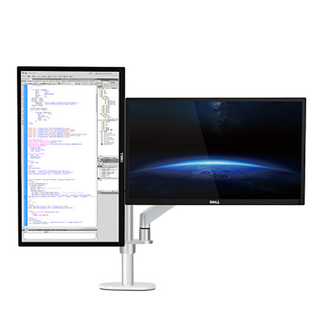Metal Aluminum 360 Dual Lcd Monitor Clamp Desk
