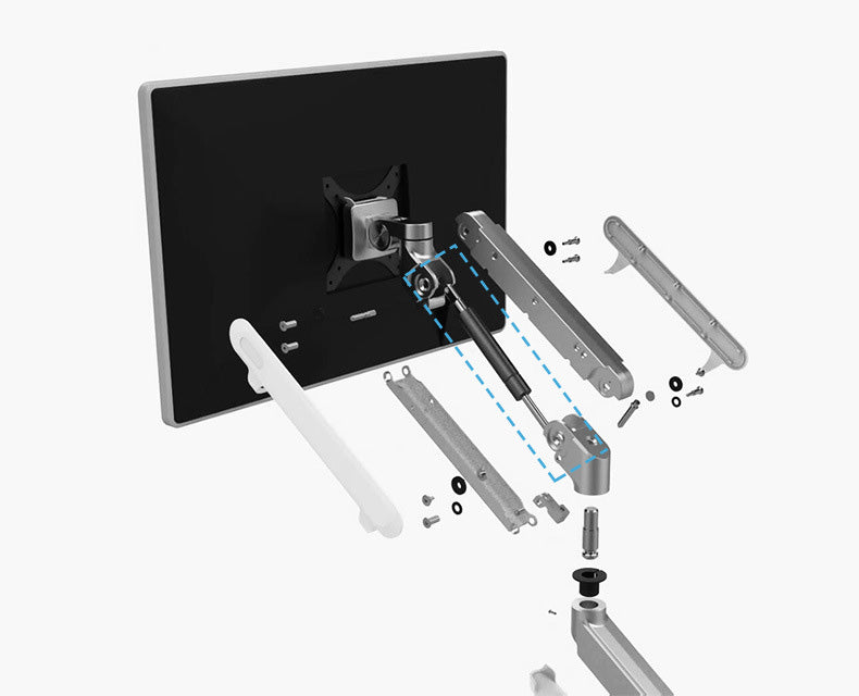 32" High Load Adjustable Desk Mount Duel Spring Monitor Arm
