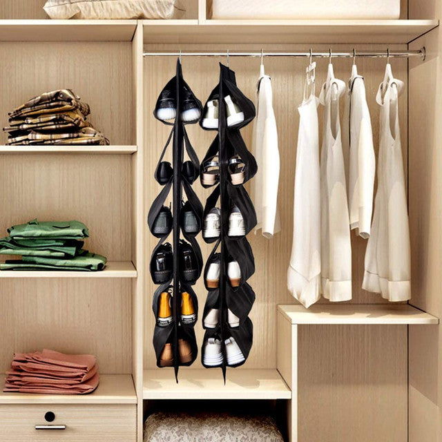 12 Pocket Hanging Shoe Storage Bag