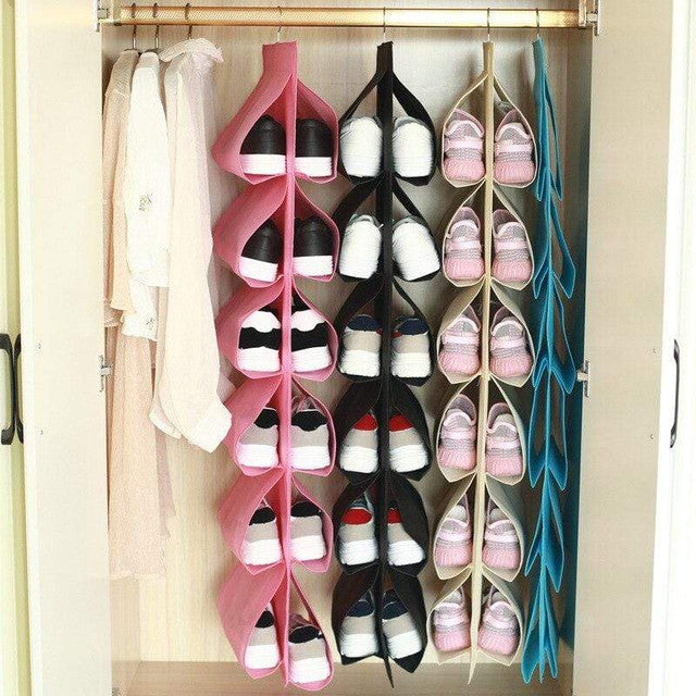 12 Pocket Hanging Shoe Storage Bag
