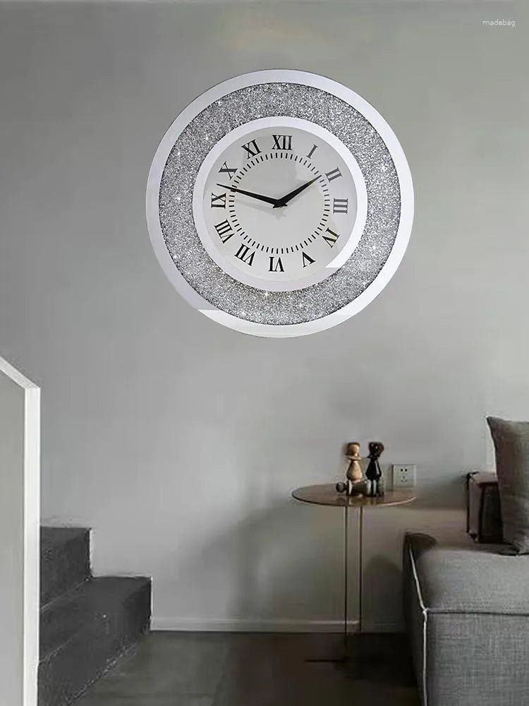 Crystal Mirrored Alarm Clock for Living Room Décor