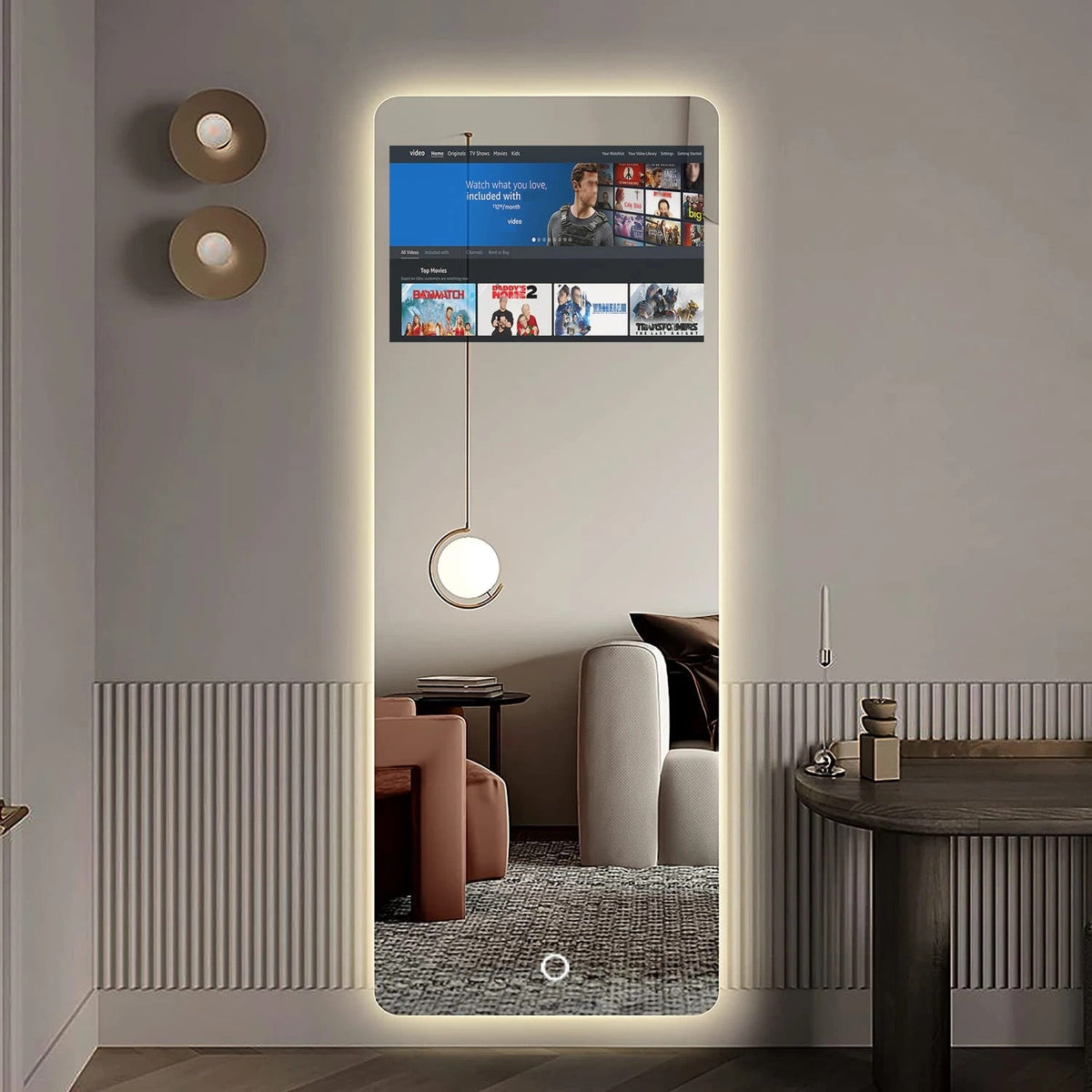 High Quality Full Length Android Mirror With Bluetooth Speaker,WiFi Waterproof Smart LED TV Mirror