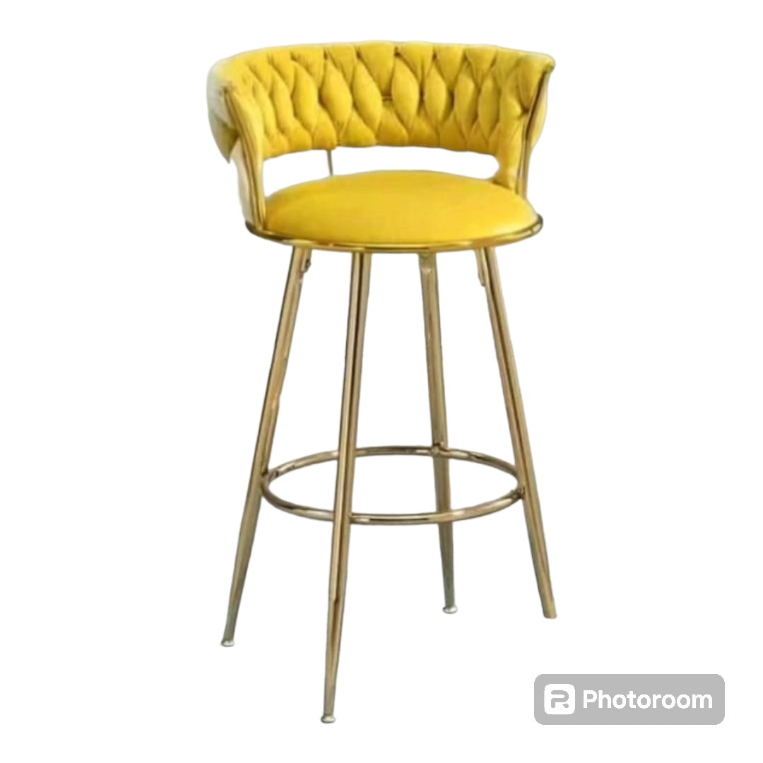 Bar Stools with Back and Footrest Counter Height Bar Chairs - Various Colours