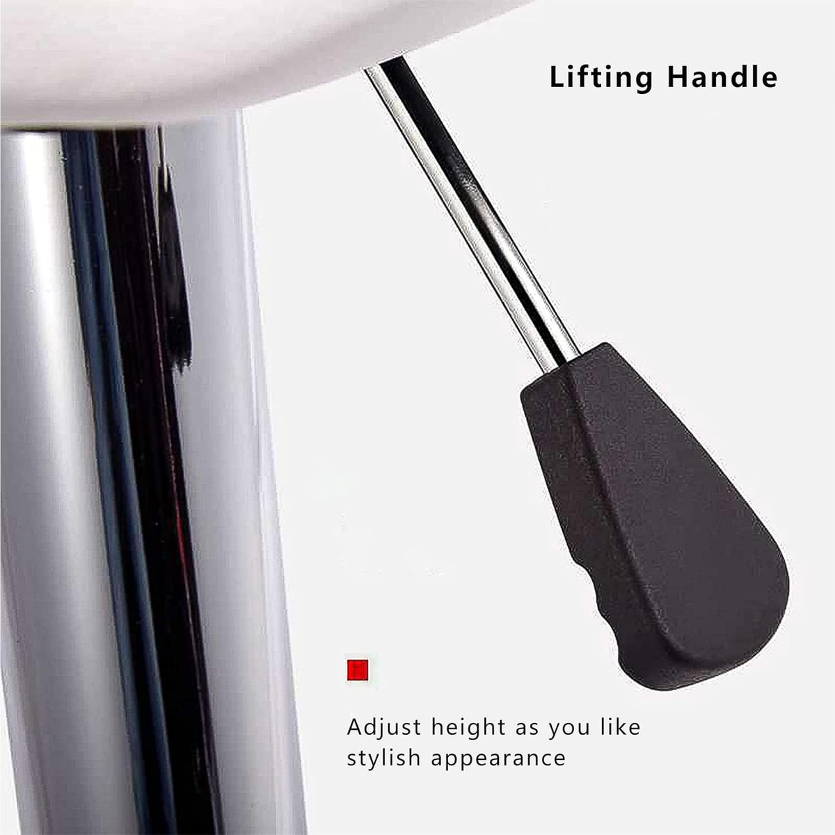 MFURN Adjustable Bar Stool PU Leather Swivel 62–83cm Black