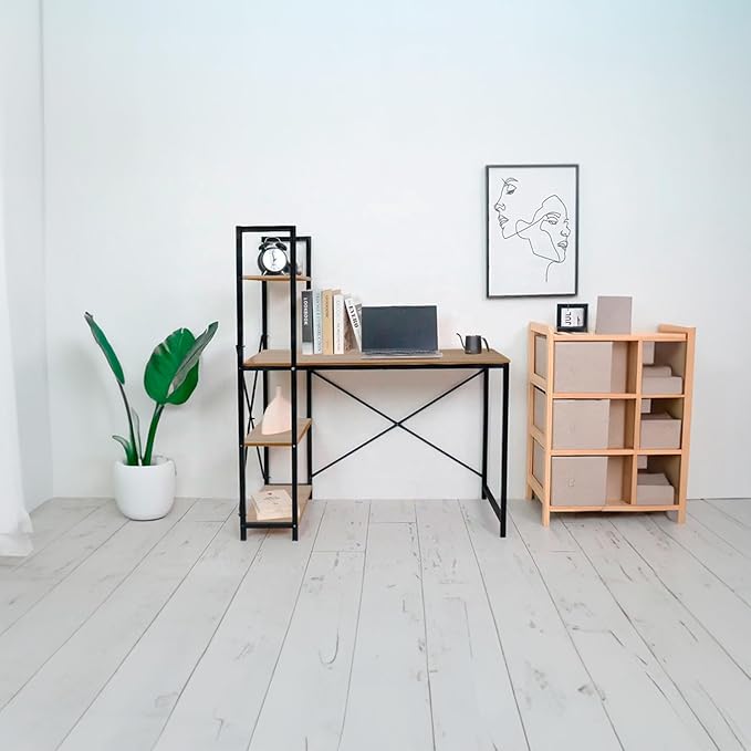 MFurn Office Desk with Side Shelves - VARIOUS COLORS
