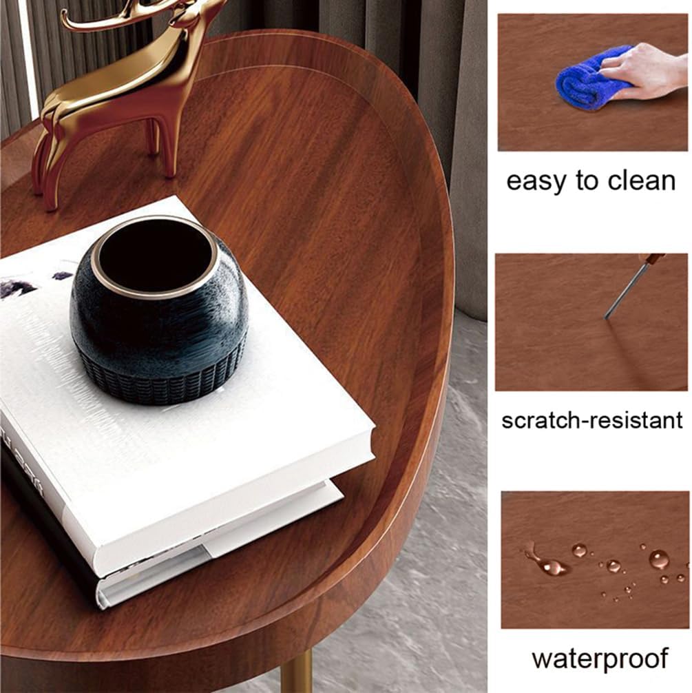 MFurn C-Shaped Side Table with Waterdrop Groove – Compact Sofa & Bed Table