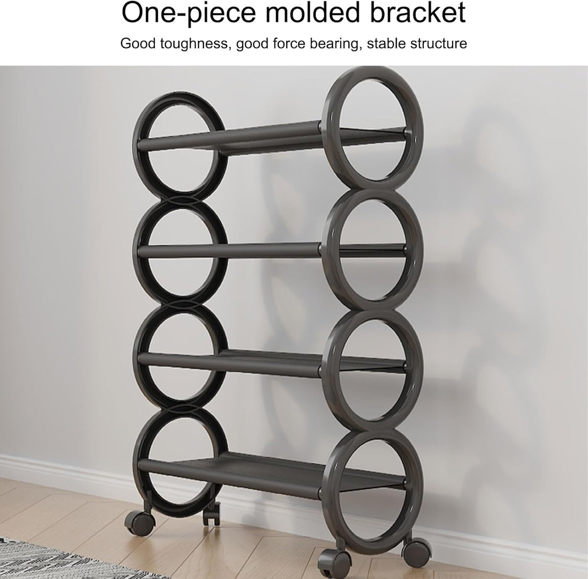 Mhome 4-Layer Shoe Rack with Circular Frame