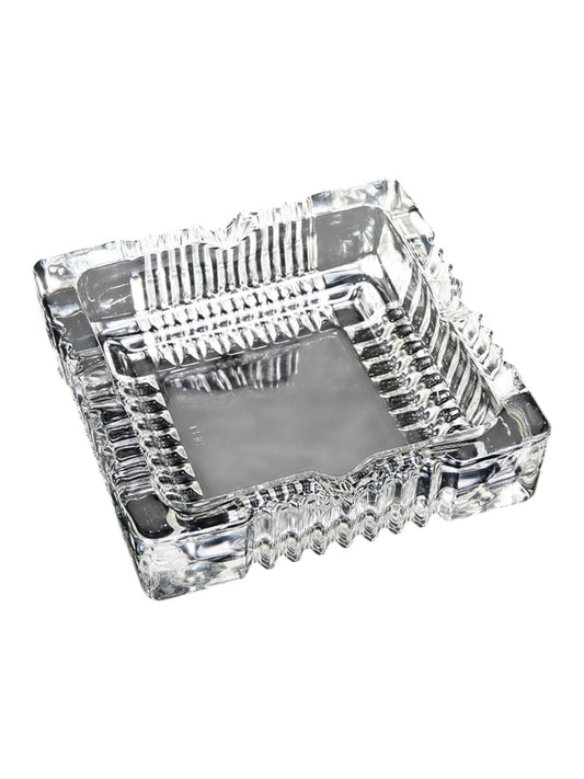 MHome Durable Glass Ash Tray In Round And Square Shape For Home Or Office