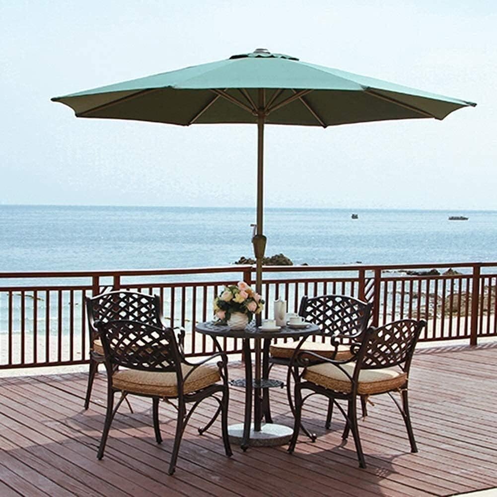 MFurn 2.7M Outdoor Garden Parasol – Patio Sun Shade Umbrella with Base