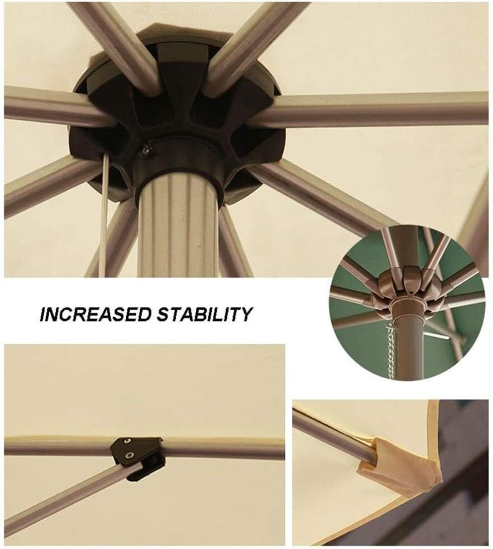 MFurn 2.7M Outdoor Garden Parasol – Patio Sun Shade Umbrella with Base