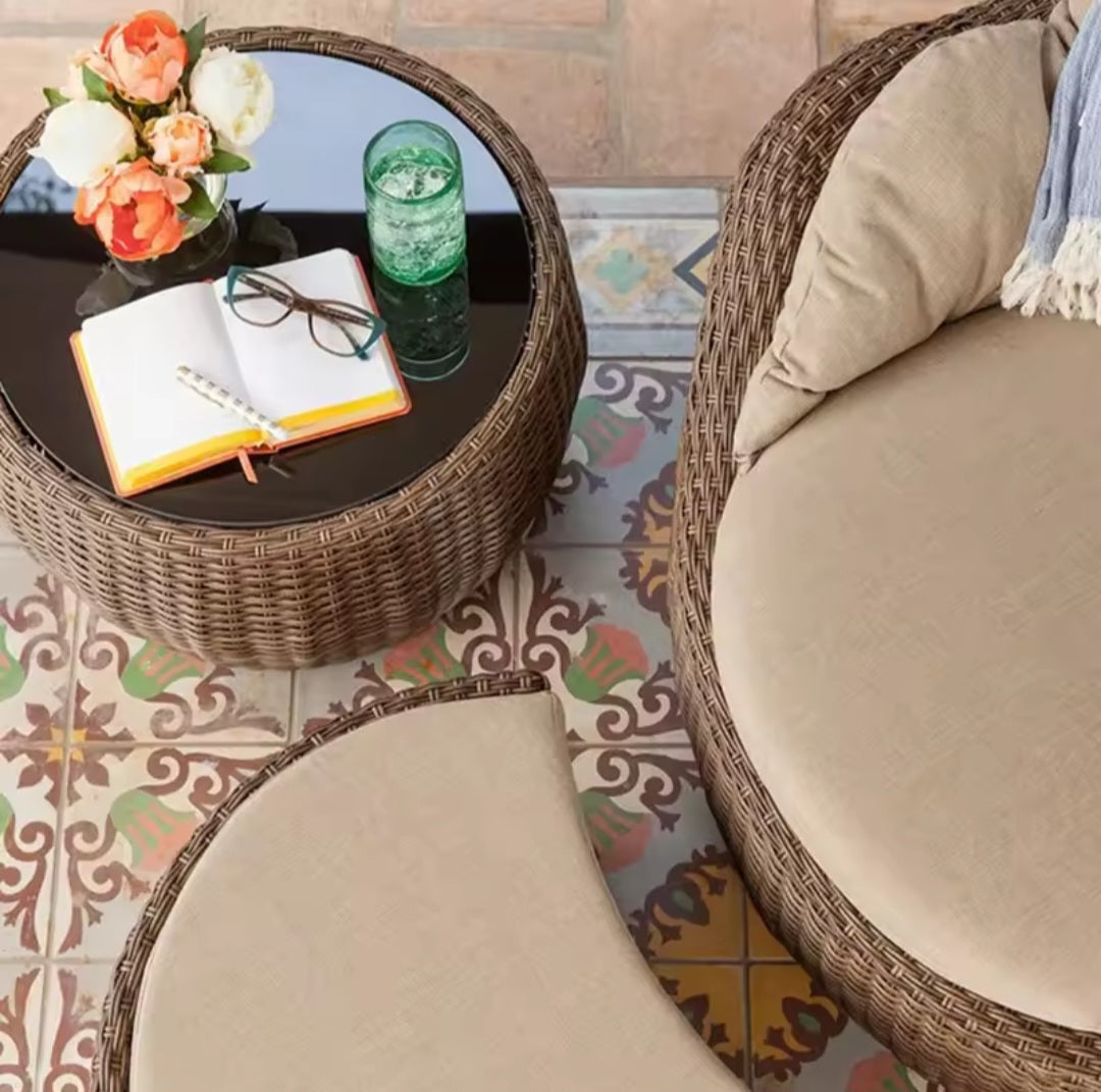 MFurn Boracay 2-Piece Rattan Designer Leisure Patio Set