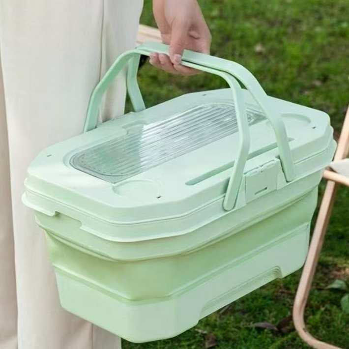 MHome Collapsable Picnic Basket/Cooler Combo-Various Colours