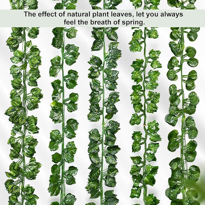 5Pcs Artificial Green Leaf Plants