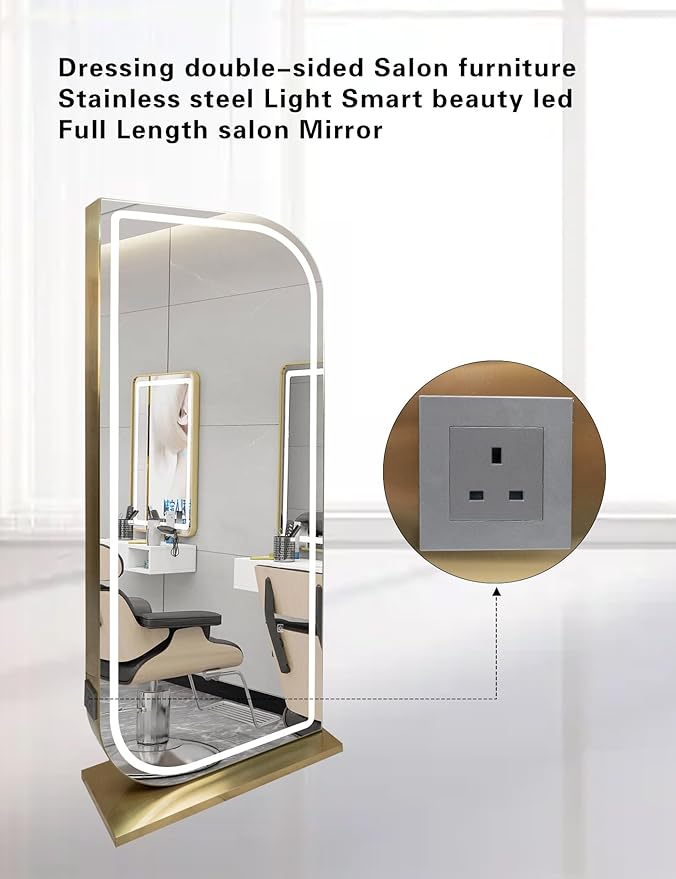 Full-Length Touch-Controlled Illumination Mirror 60x90CM