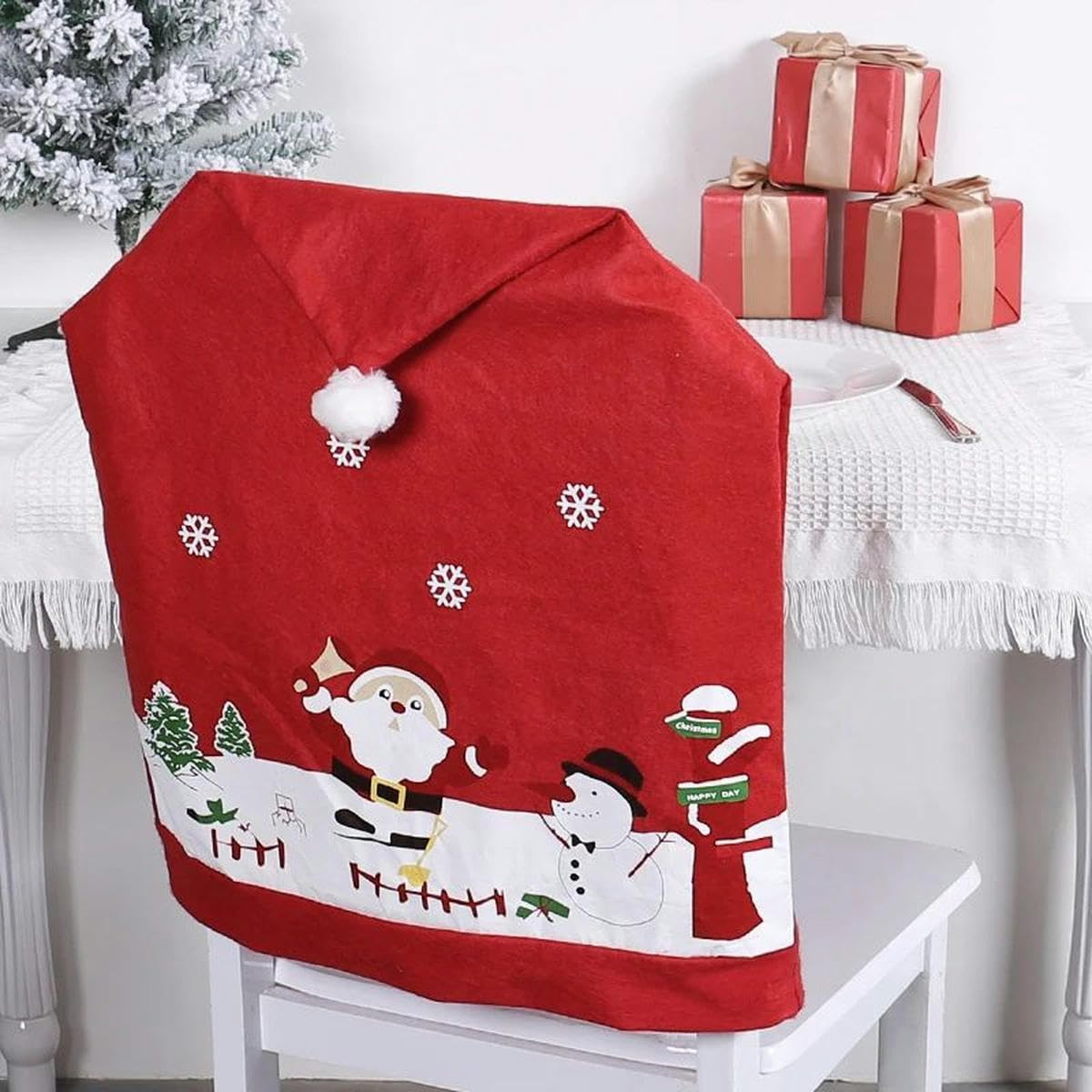 Holiday Knit Christmas Chair Back Cover Sweater