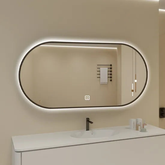 Modern Full Length LED Mirror Gold Only