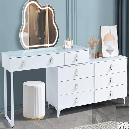 Luxury Designer Dressing Table Vanity with LED & Mirror Inc Stool