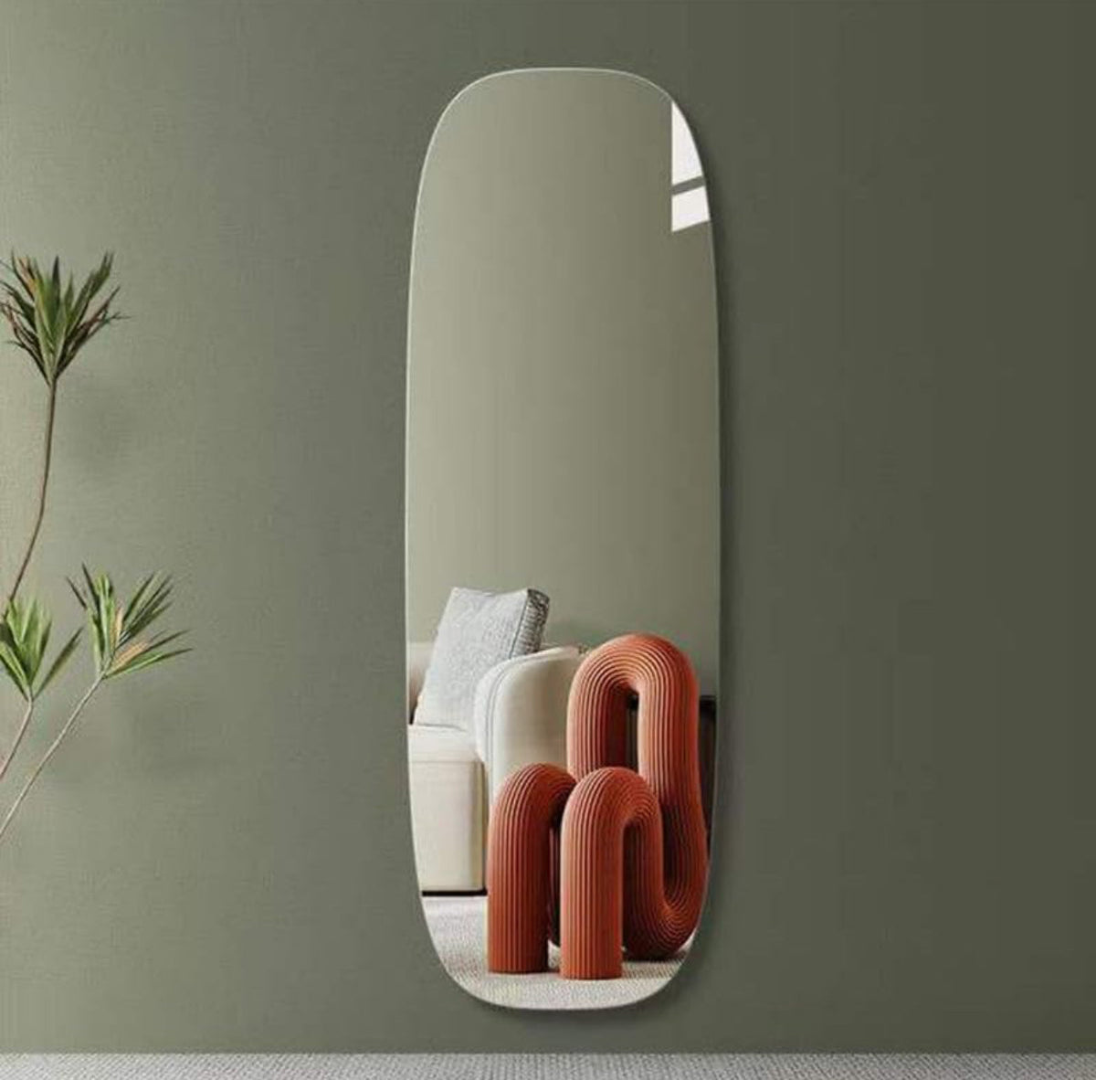Decorative Mirrors Wall Luxury Full Length Mirror 150x60cm Black Frameless