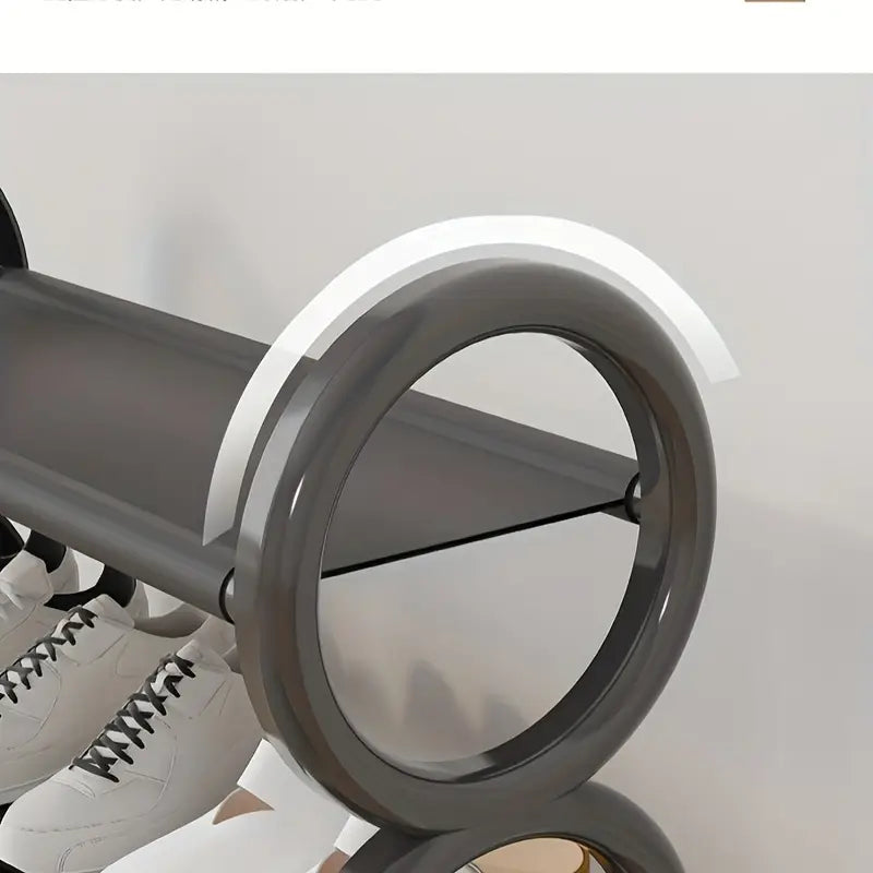 Mhome 3-Layer Shoe Rack with Circular Frame