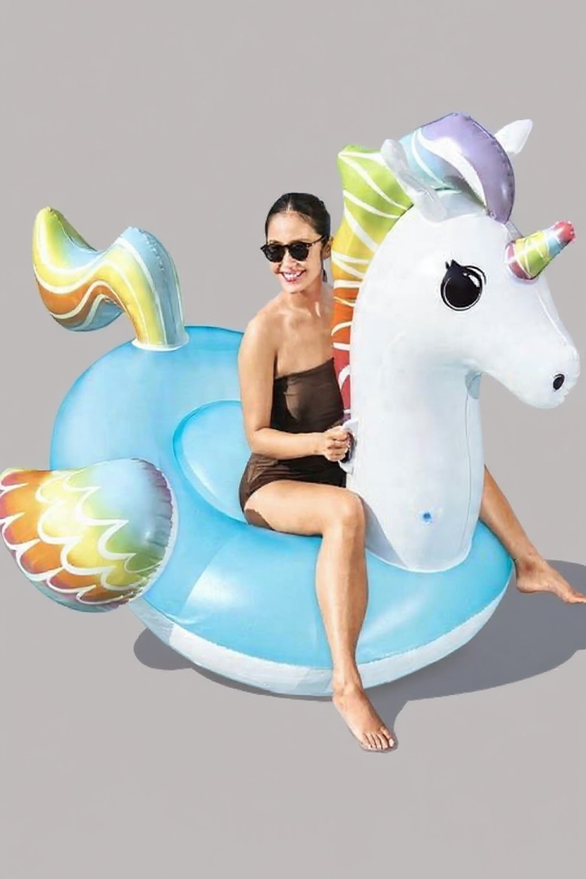 GIANT Pegasus Inflatable Mattress 224×159 cm – Pool & Beach Float with Handles