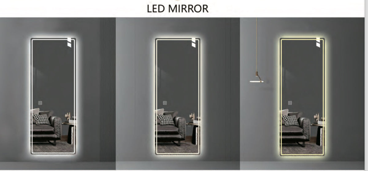 Frameless LED Mirror 160x50x3mm - Available in Cool White, Natural Light & Warm White