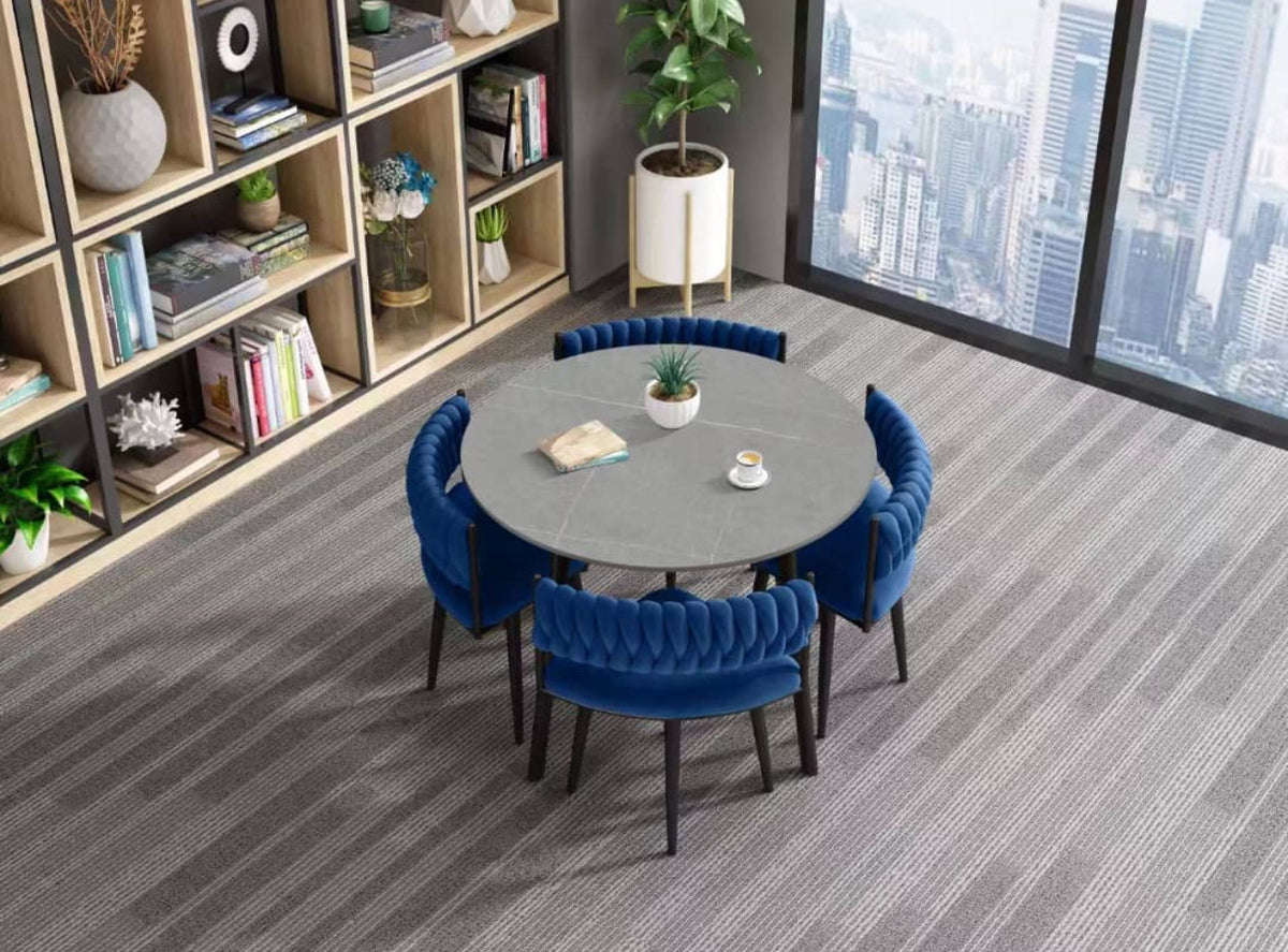 Modern Nordic Dining Table Set 5pc Set - Various Colours