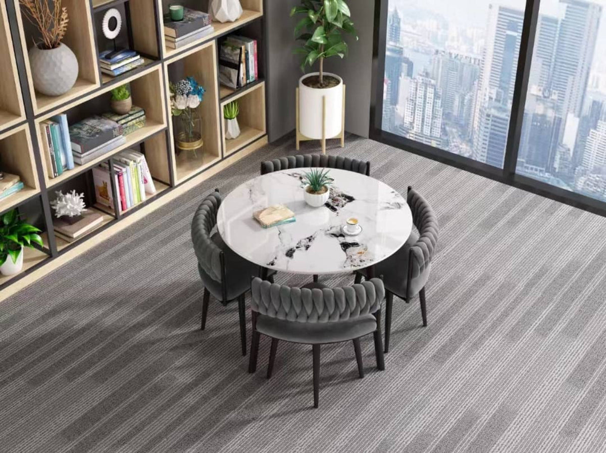 Modern Nordic Dining Table Set 5pc Set - Various Colours