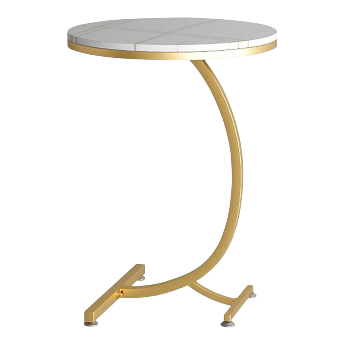 MFurn Marble Nordic Style Home Furniture Stainless Steel Gold Round Corner Side Table