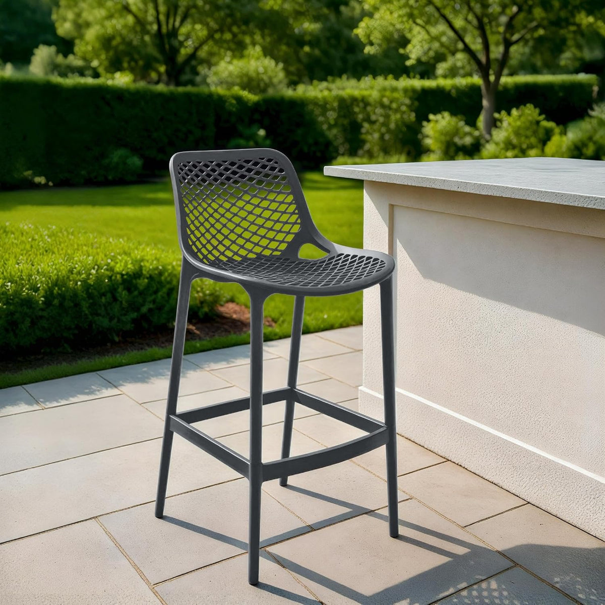 MFurn Outdoor Plastic Bar Stool – 75 cm Seat Height