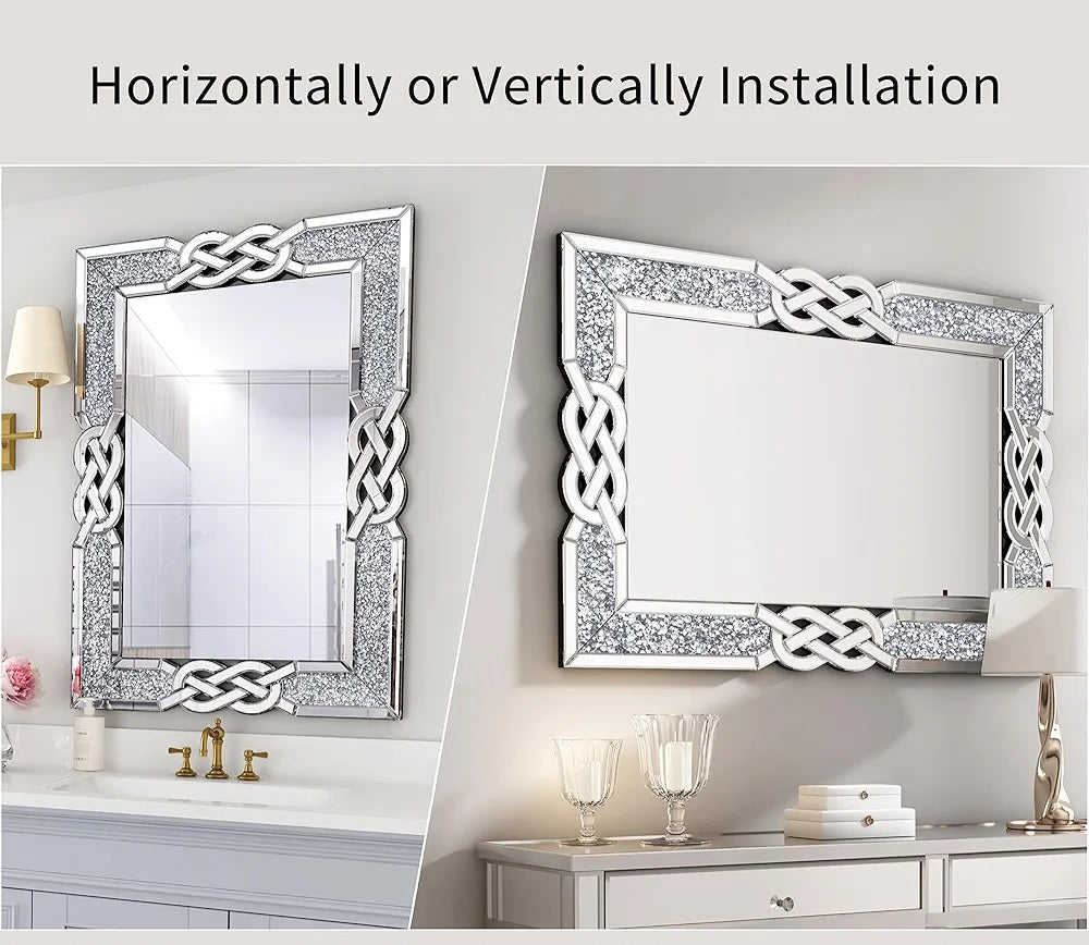 Alberto crushed diamond mirror