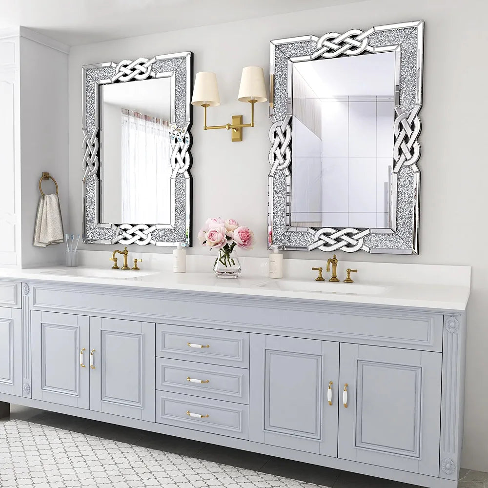 Alberto crushed diamond mirror