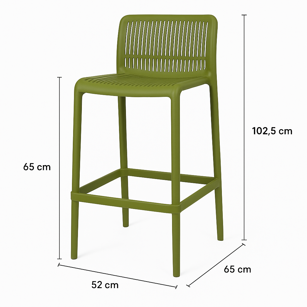 MFurn Modern Bar Stool – Contemporary Patio & Indoor Counter Chair-Various Colours