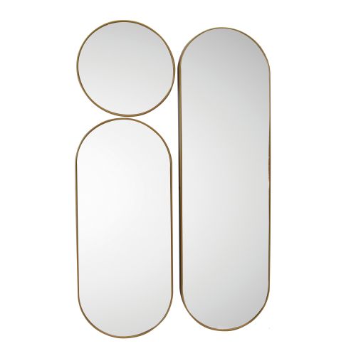 Art Deco Gold Wall Mirror Set – 2 or 3 Piece Decorative Home Décor
