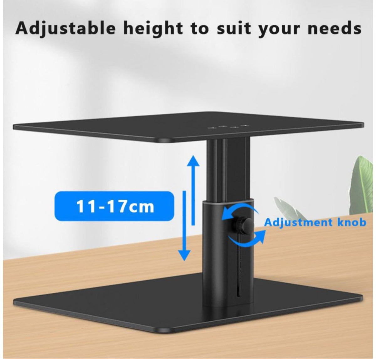 MTech Hight Adjustable Ergonomic Aluminium Monitor Riser Desk Stand