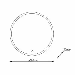 Frameless Round Mirror With LED - Various Options