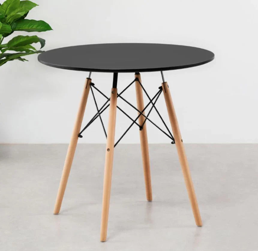 MFurn Modern Glass Table 4pc Mid Century Tulip Style Padded Chairs Various Options