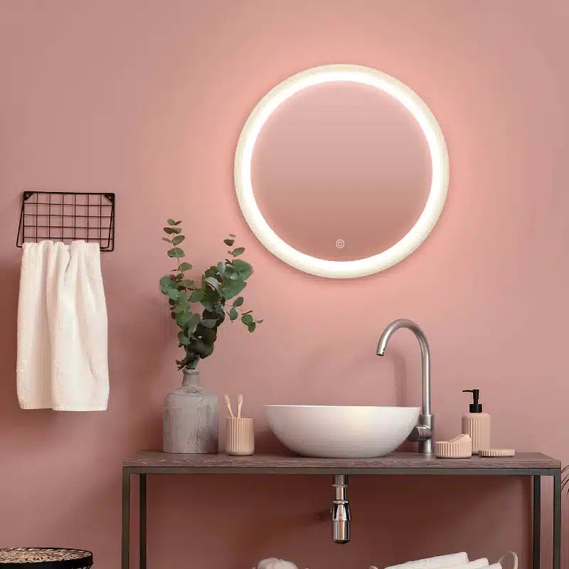 Frameless Round Mirror With LED - Various Options