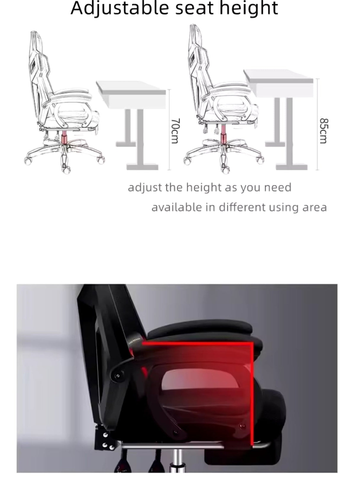 Gaming Chair Ergonomic High Back Swivel Desk Chair with Massage Lumbar Support Office Chair-Various Options Only Available For PreOrder Sales!