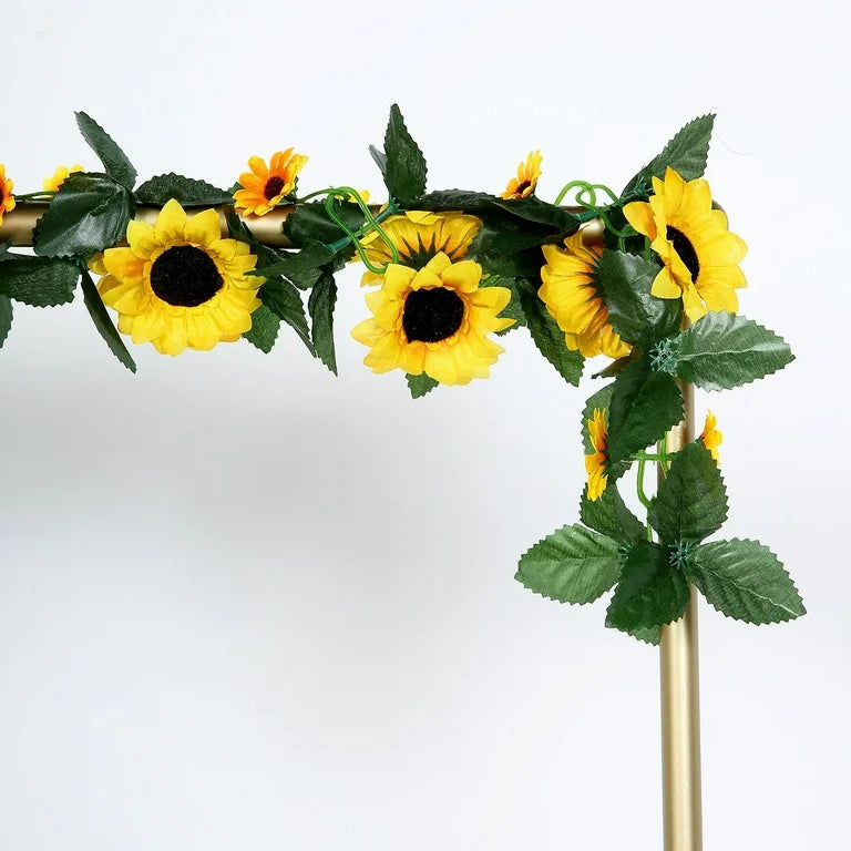 Hanging Indoor Home Artificial 10 Flowers Sunflowers Vine