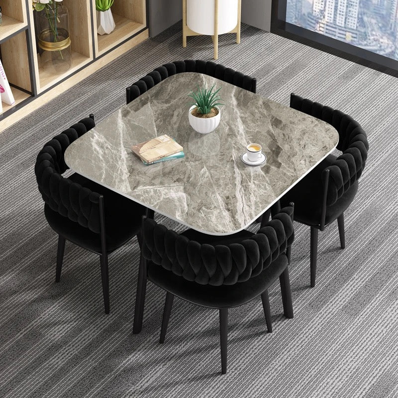 Modern Nordic Dining Table Set 5pc Set - Various Colours