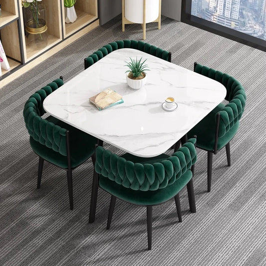 Modern Nordic Dining Table Set 5pc Set - Various Colours