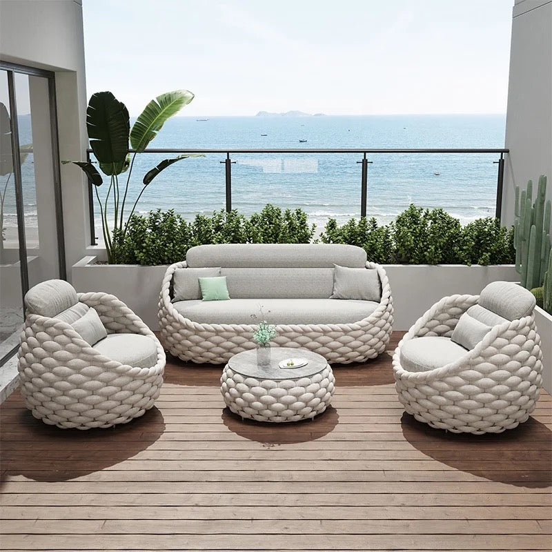 Modern Aluminium Rattan Garden Outdoor Patio Furniture 4pc