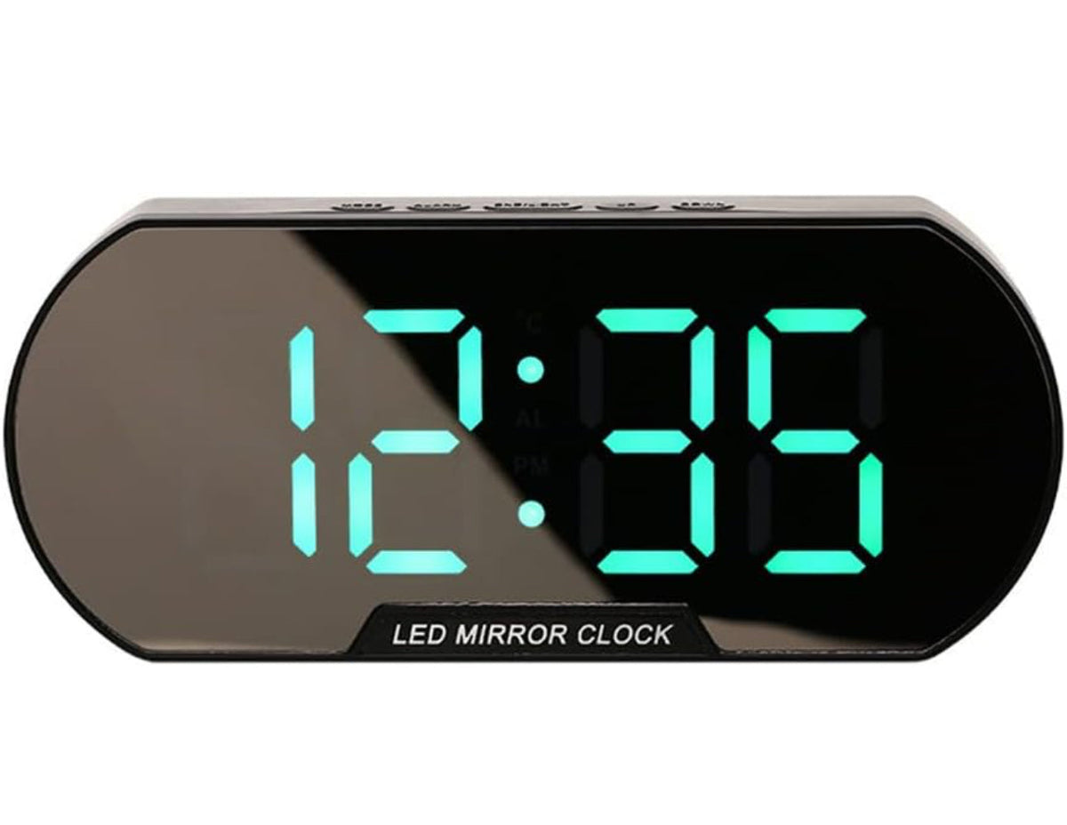 Digital LED Mirror Alarm Clock Bedside Alarm Clock Modern Minimalist Fashion Student Alarm Silent