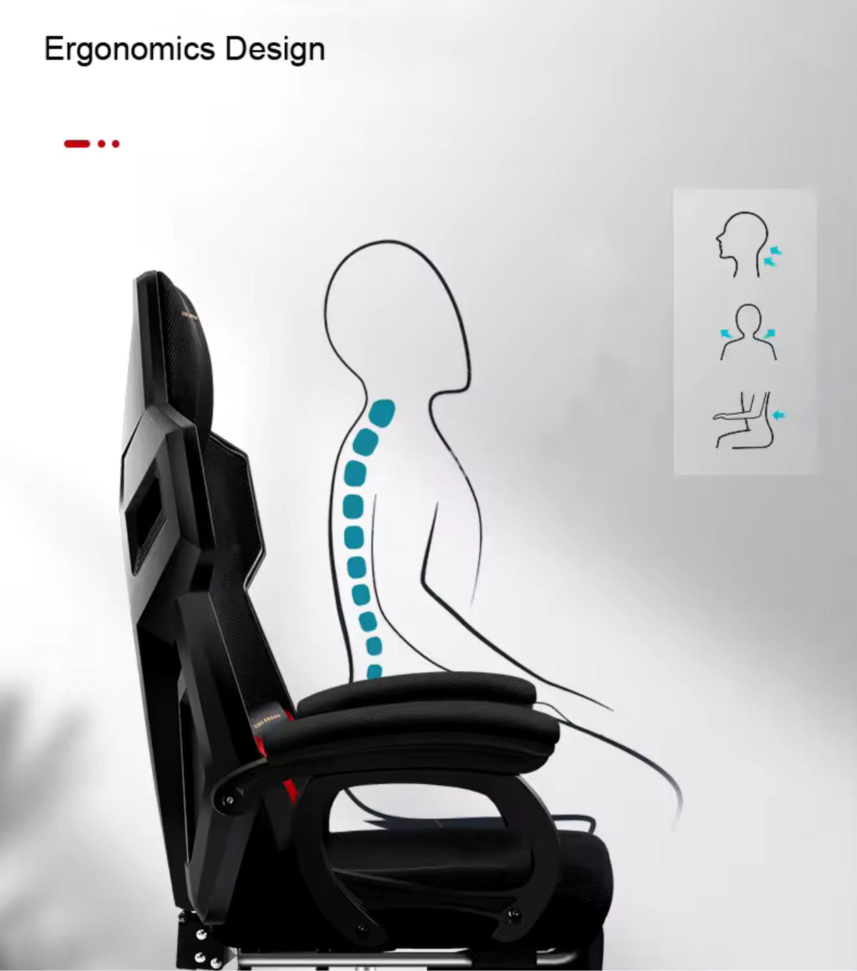 Gaming Chair Ergonomic High Back Swivel Desk Chair with Massage Lumbar Support Office Chair-Various Options Only Available For PreOrder Sales!