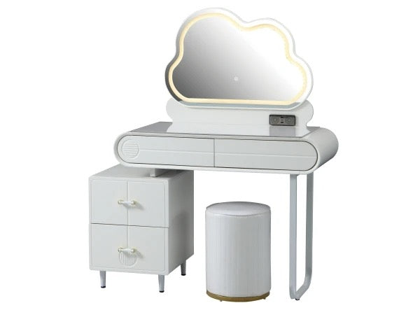 Elegant Nordic Style Vanity Dressing Table & Chair LED Lights