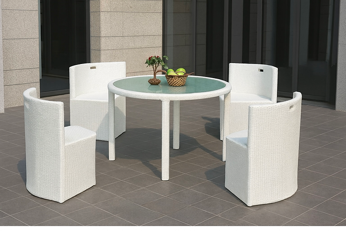 Mhome 5-Piece Patio Dining Set – Modern Outdoor Elegance
