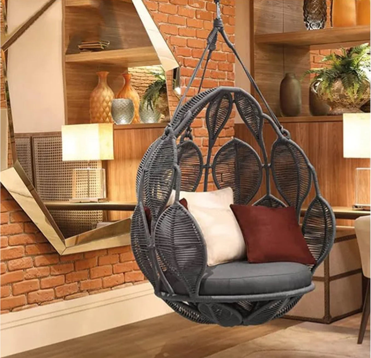 Outdoor Single Seater Bird's Nest Design Swinging Chair