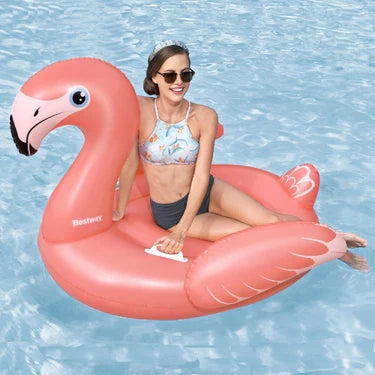 Inflatable Flamingo Beach Float 168×120 cm – Deluxe Pool & Summer Fun