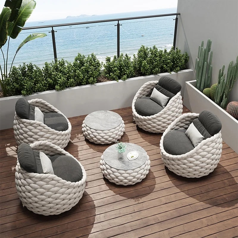 Modern Aluminium Rattan Garden Outdoor Patio Furniture 4pc