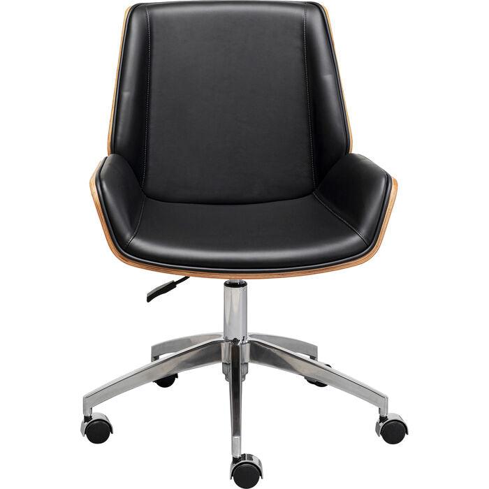 Ergonomic Black/Wood Office Chair